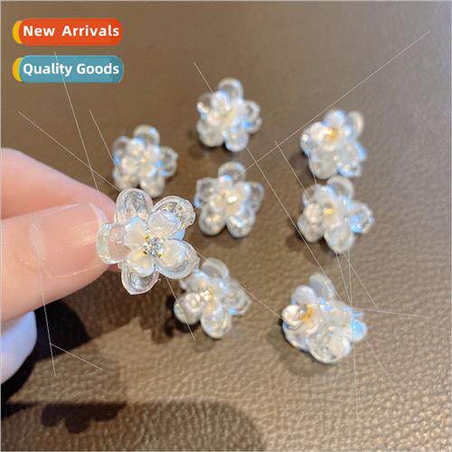 Korea transparent summer flowers small grab clip teenage gir