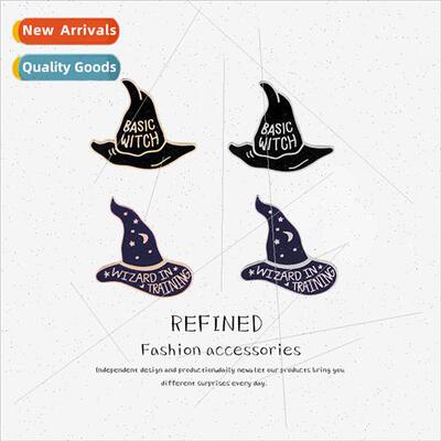 Basic witch magic hat brooch 适用student clothing accessorie