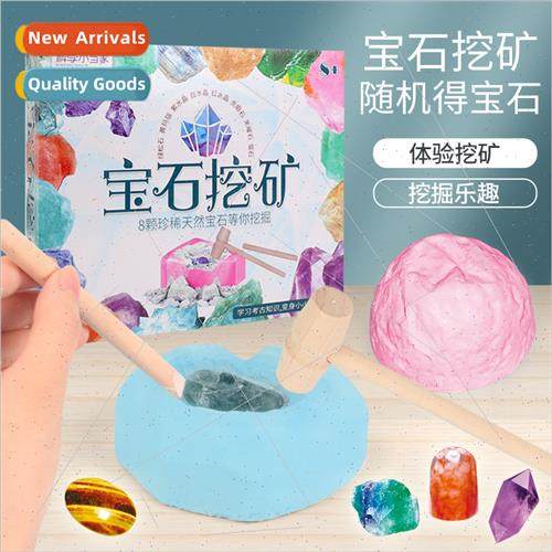 fossil digging gemstone asure toys handmade diamond crystal