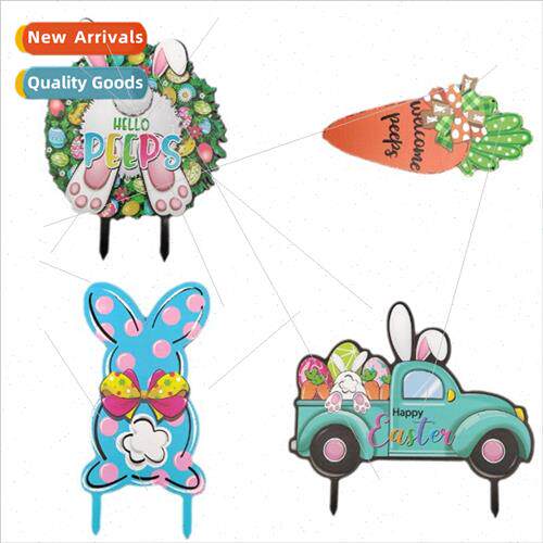 New Easter Bunny Patio ghted Floor Plugs Outdoor Garden Deco