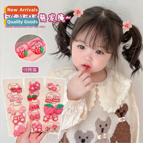 Girls headbfall winter plush children hair btie head tendon