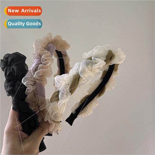 Hair band senior sense pleated twist hairpin summer super fa