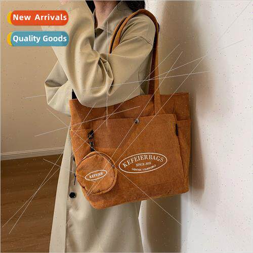 Corduroy handbag bag female new Korean ladies armpit bag lar
