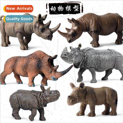Children simulation animal world model wild rhinoceros est a