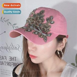 baseball cap tongue diamond duck applique new Cowboy Korea