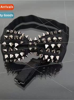 Men Bow TieBusiness CasualClassic Black Punk StyleBow Tie Ac