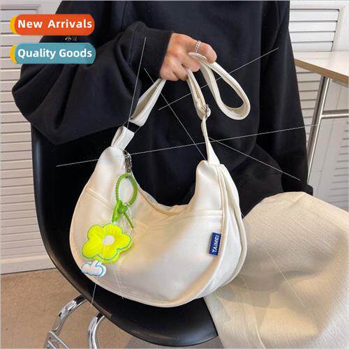 Canvas dumpling bag female new female Japan simple shoulder
