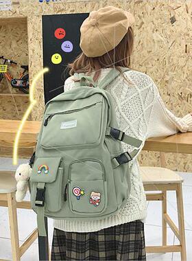 Schoolbag female ins wind shoulder bag sweet collision backp