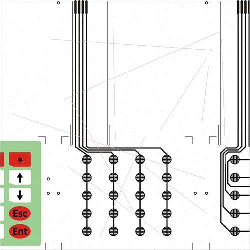 4×520 Keys Membrane Switch/Control Panel/Microcontroller Ex