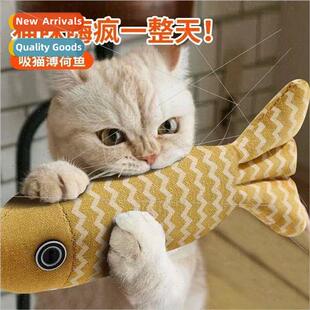 Cat toys self high boredom catnip sisal simulation fish kten