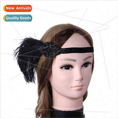 Indian feather headdress ostrich feather wh diamonds women h