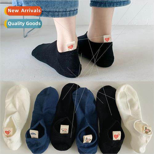 Socks women summer boat socks bear cloth label cotton does n