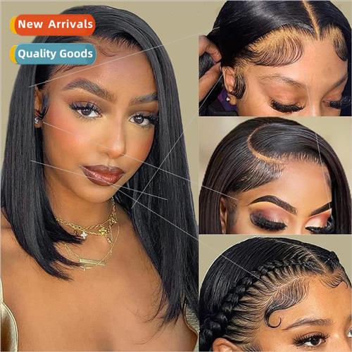 Wigs Europe Ladies 13*4HD Lace Wigs Real Hair Natural Color