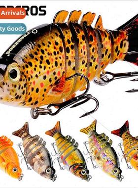 9cm11g Plastic re 6 Sections 5 Colors Multi-Jointed Fish re