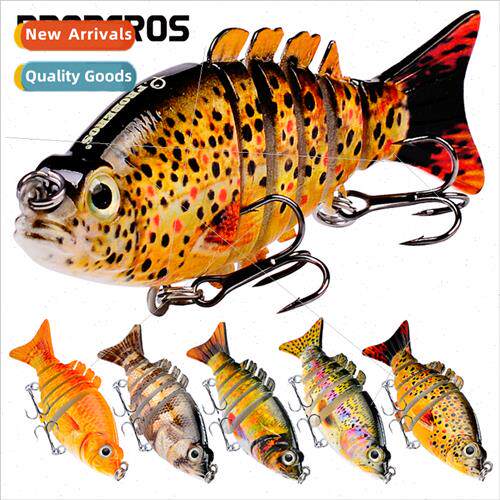 9cm11g Plastic re 6 Sections 5 Colors Multi-Jointed Fish re