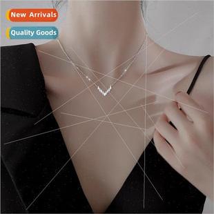 thin female necklace geometric short wind Alphabet cold