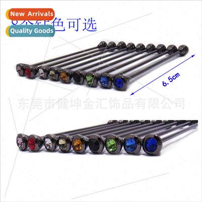 Fashion colorful diamonds men lapel pins diamonds gunmetal c