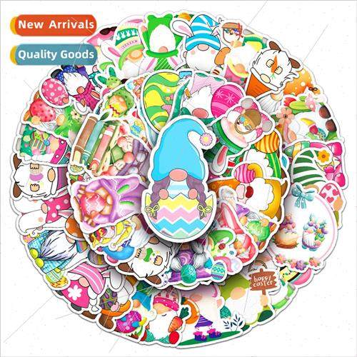 50 Easter gnomes handbook stickers cartoon cute children sti