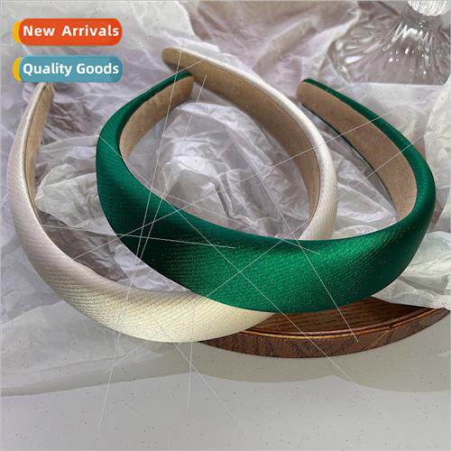 Hair bands retro wide edge solid color fabric sponge hairpin