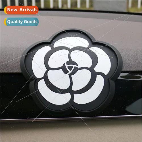 New car anti-slip mat can be affixed wh diamonds camellia ro
