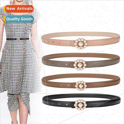 New belt female Korean adjustable pearl buckle belt dress si