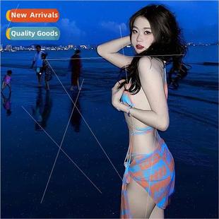 2024 soak three thin sexy new female swimsu piece bikini Spl