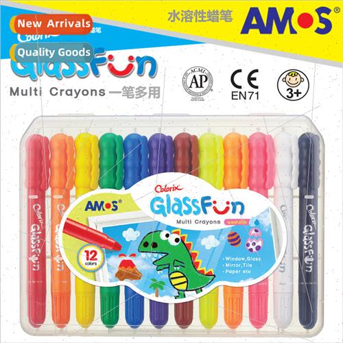 Korea original import  Amos 6 colors 12 colors glass crayon