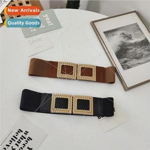 belt female skirt type seal buckle waist Square decorative