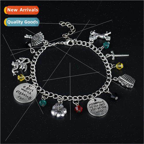 Movie animation  Mulan bracelet flower letter combination br