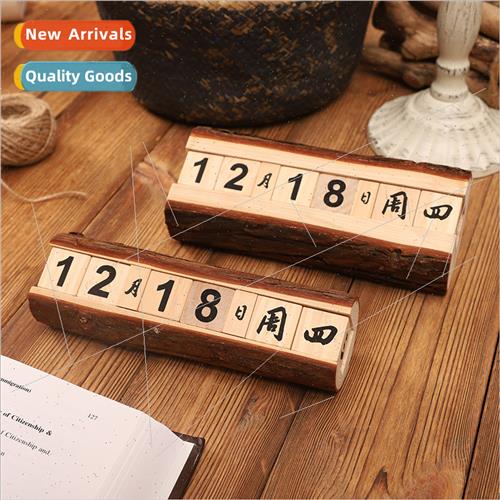 Log calendar ornament morning noon night week  home living r