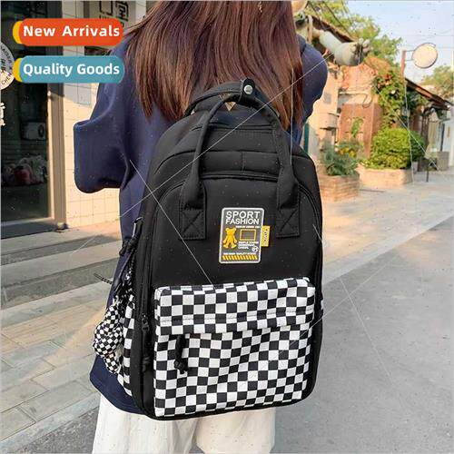 Fashion checkerboard checkerboard shoulder bag capacy lightw