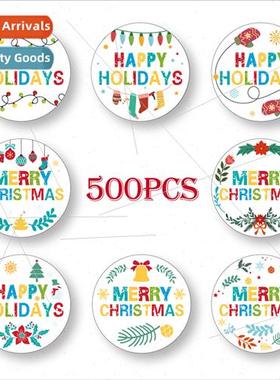 CM2207010 Santa Claus Stickers Christmas Round Stickers Stic