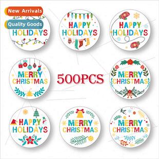 CM2207010 Santa Claus Stickers Christmas Round Stickers Stic