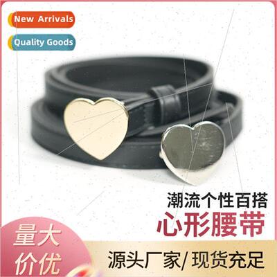New love love buckle thin belt Korean students simple fashio