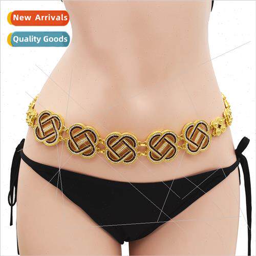 Europe Fashion Gold Diamond Pearl Ethnic Wanhua Casual Dance