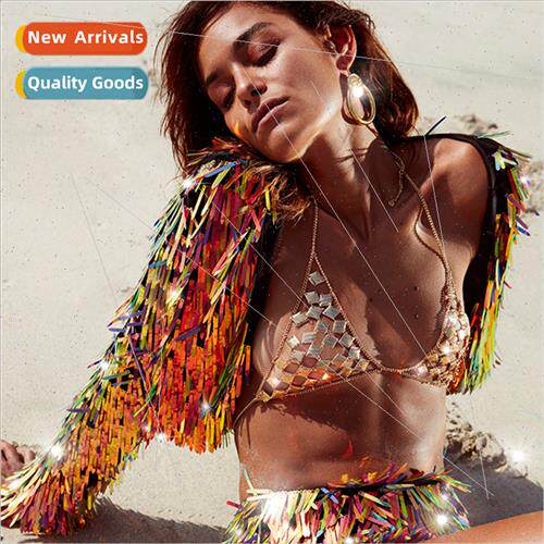 Europe new jewelry retro punk geometric handmade bra body ch