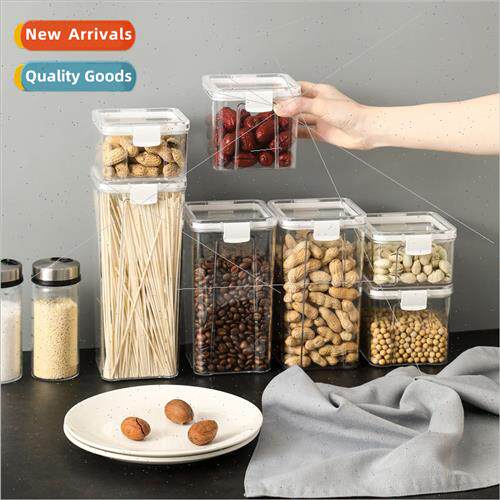 Kchen Sealed Jars Square Transparent Snacks Dried Frus Fresh