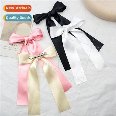 Ballet girl bow ribbon hair clips sweet lovely advanced sens