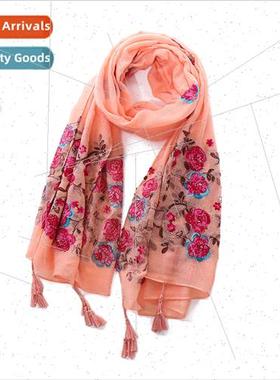 Cotton linen embroidery tassel human cotton fashion ladies s