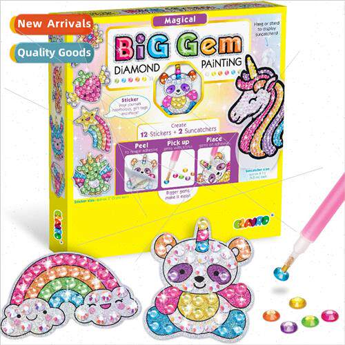 Yibile big gem crystal colored diamond stickers randomly sti