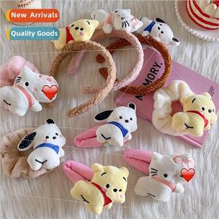 fall kten wash plush winter female bands hair cartoon Cute