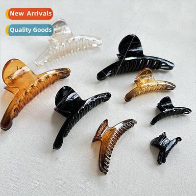 oversized senior sense acetate shark clip simple arc plate h