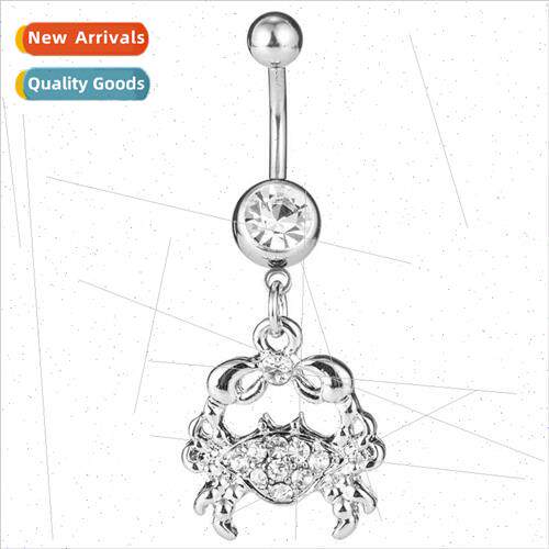 Piercing Belly Dance Jewelry Diamond Crab Bellybutton Ring B