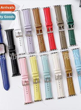 适用apple lambskin leather watch bapple watch8/SE/7/6/5/43 h