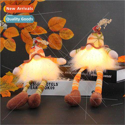 Harvest Festival Long Legs Faceless Doll Fall Glowing Maple