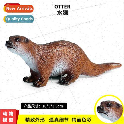 mulation wildlife model otter static plastic toys solid mode
