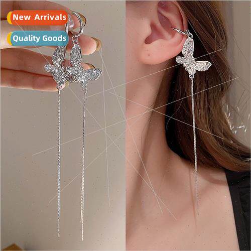 Niche butterfly ear bone clips适用women without ear holes ta