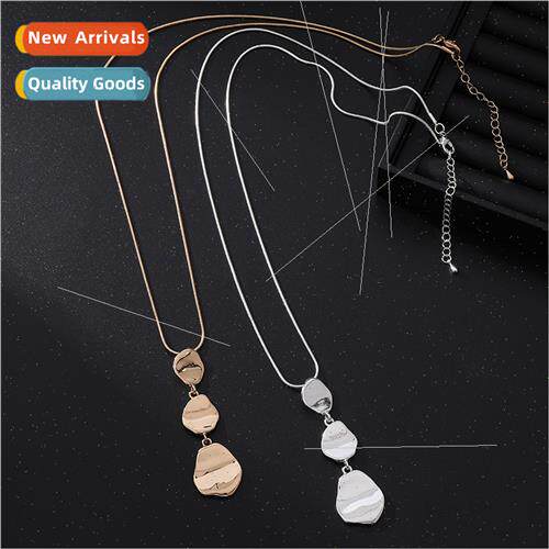 Europe mple Irregular Geometric Alloy Pendant Ladies Long Ne
