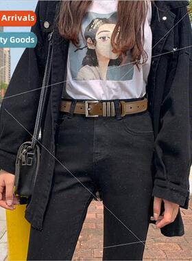 Spring vintage cowhide leather belt female decorative versat