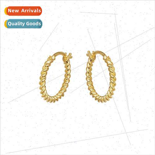 s925 silver jewelry fashion earrings twist type earrings ear